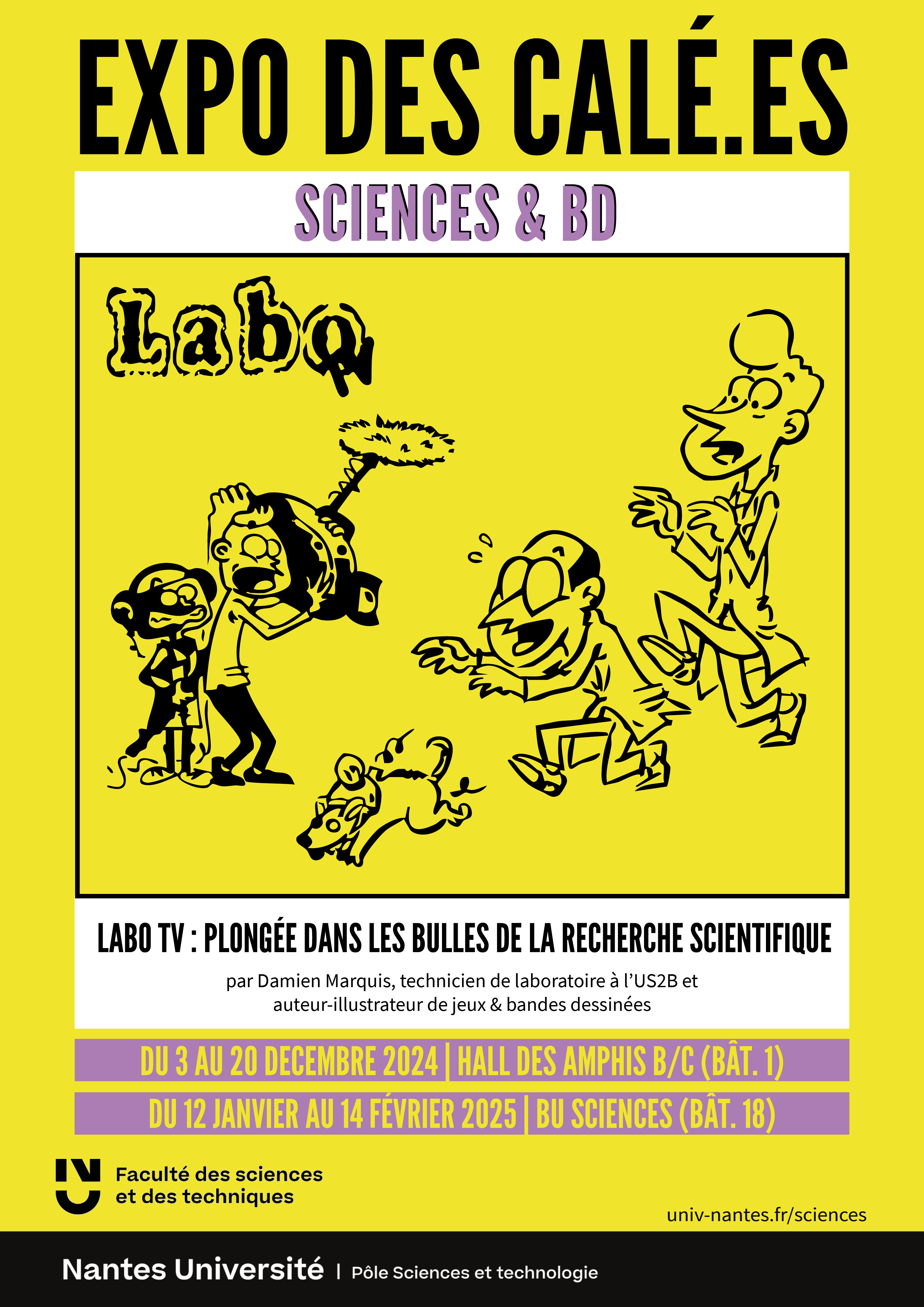 Affiche rdv des calé.es sciences et bd