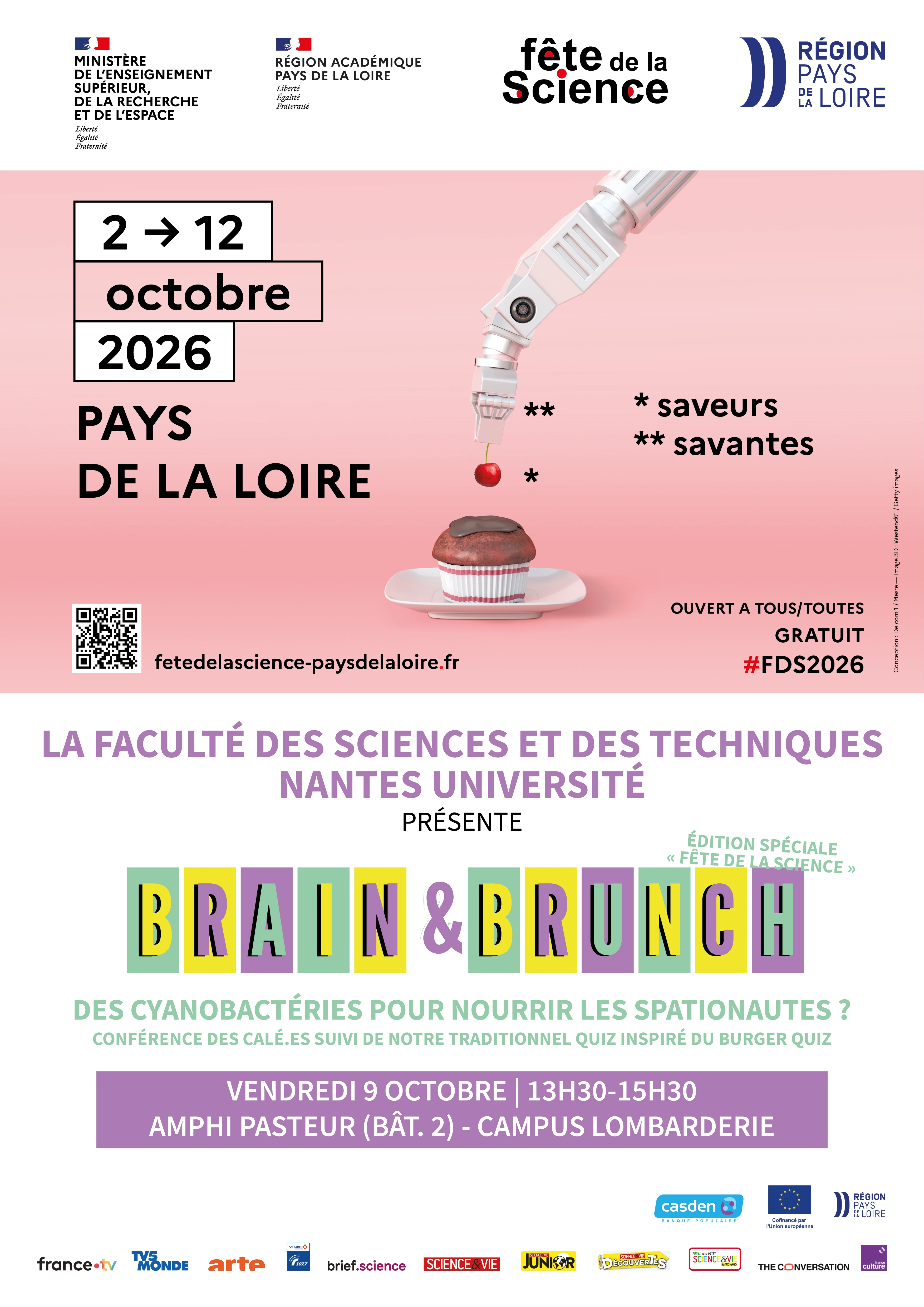 [REPORTÉ] Fête de la Science : Brain & Brunch « Des cyanobactéries pour nourrir les spationautes ? »