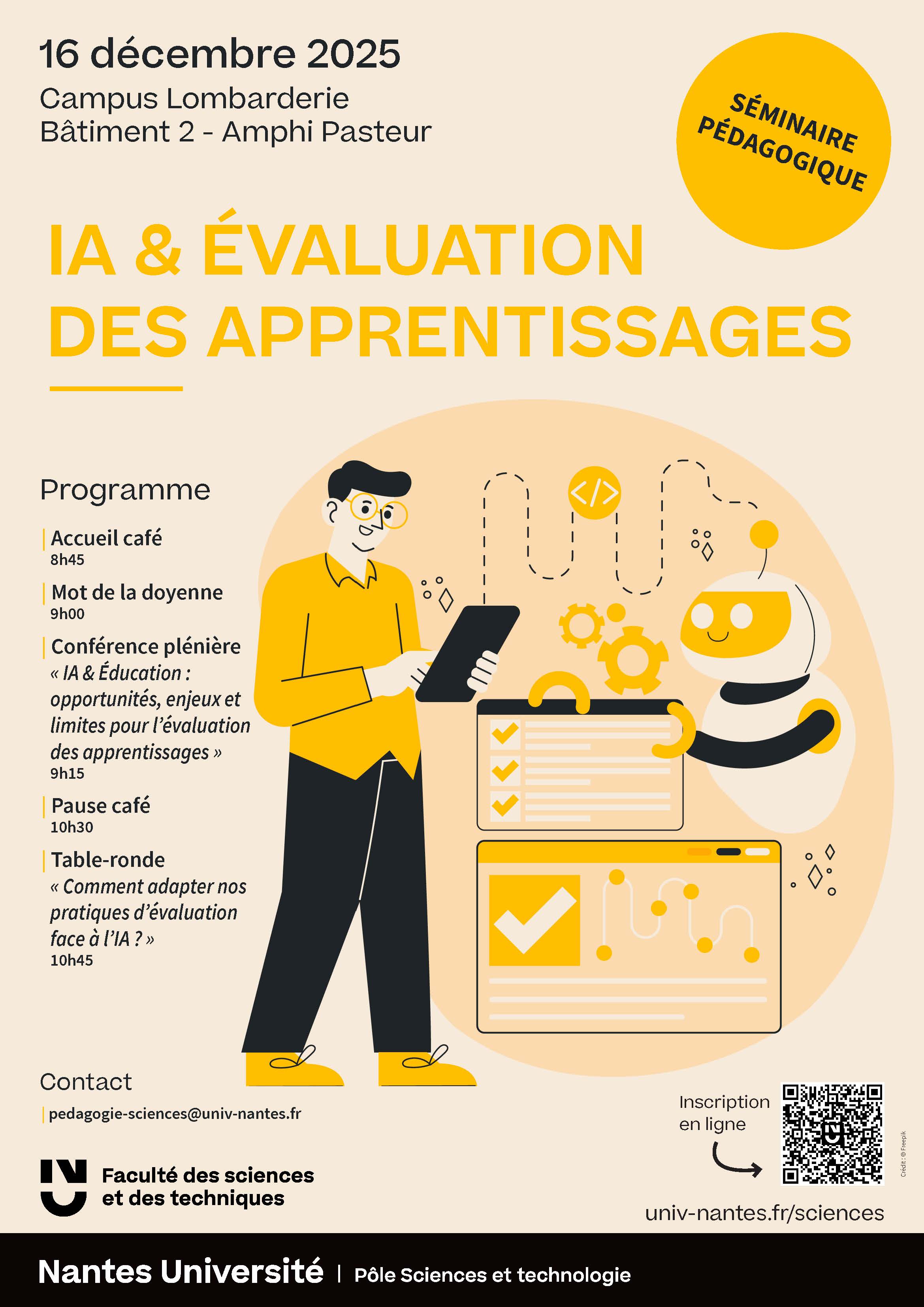Séminaire pédagogique : IA et évaluation des apprentissages