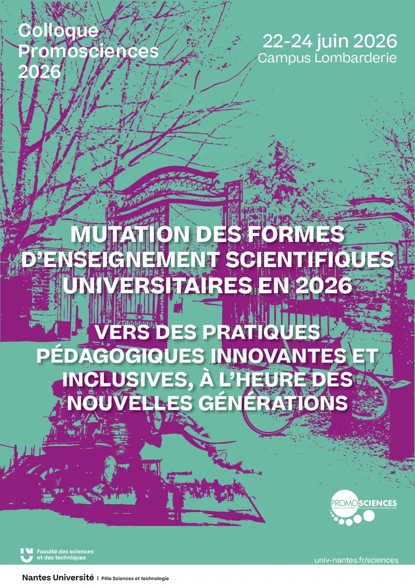 Colloque Promosciences : « Mutation des formes d’enseignement scientifique universitaire en 2026 : vers des pratiques pédagogiques innovantes et inclusives, à l’heure des nouvelles générations. »