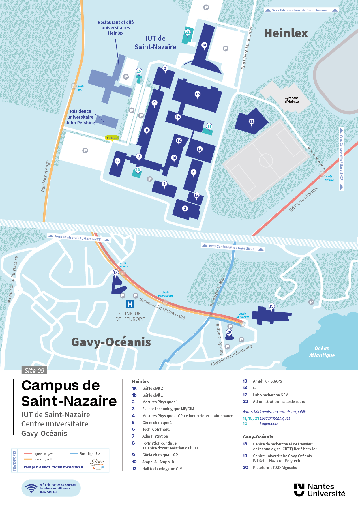 Plan du campus de Saint-Nazaire